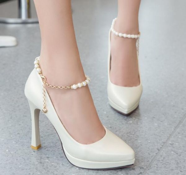 women's shoes in spring and autumn high fine heel pointed end waterproof table@kl312, Black
women's shoes in spring and autumn high fine heel pointed end waterproof table@kl312, Black