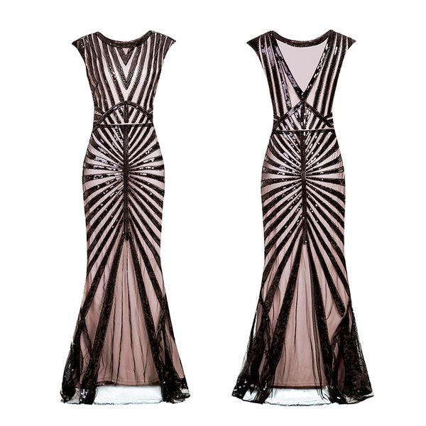 women 1920s great gatsby dress long 20s flapper dress vintage o neck sleeveless backless maxi party for prom cocktail, Black;gray
women 1920s great gatsby dress long 20s flapper dress vintage o neck sleeveless backless maxi party for prom cocktail, Black;gray