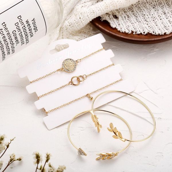 5 pcs/set women fashion hollow out leaf knot casual, street, party, club, etc gold arrow shape bracelet gift, Black
5 pcs/set women fashion hollow out leaf knot casual, street, party, club, etc gold arrow shape bracelet gift, Black