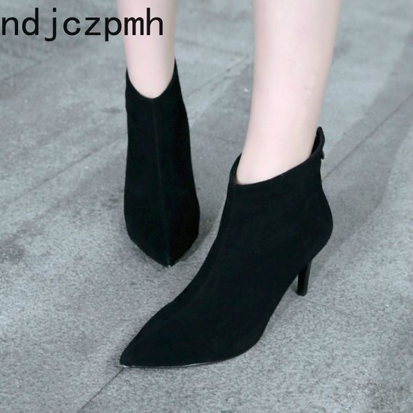 women's boots new pattern winter fashion pointed zipper plush high heel short tube women's shoes size 32-43 heel height .5cm, Black
women's boots new pattern winter fashion pointed zipper plush high heel short tube women's shoes size 32-43 heel height .5cm, Black