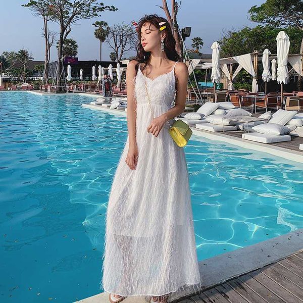 summer fashion women's retro white v-neck strap high waist dress 2020 real snew casual bohemian bali beach resort dress, Black;gray
summer fashion women's retro white v-neck strap high waist dress 2020 real snew casual bohemian bali beach resort dress, Black;gray