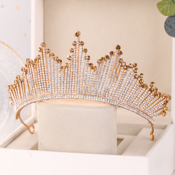 vintage luxury crystal tiara crown princess noiva diadem headdress wedding hair accessories bridal jewelry birthday party gift, Golden;white
vintage luxury crystal tiara crown princess noiva diadem headdress wedding hair accessories bridal jewelry birthday party gift, Golden;white