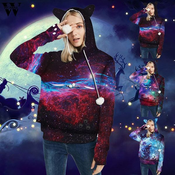 womail new christmas leisure pet zipper bag star print sweatshirts women winter hooded sweatshirt with ears fashion pullover, Black
womail new christmas leisure pet zipper bag star print sweatshirts women winter hooded sweatshirt with ears fashion pullover, Black