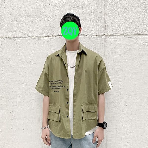 men's casual shirts 2021 summer korean trend couple harajuku loose tooling wild letter printed cotton street functional shirt, White;black
men's casual shirts 2021 summer korean trend couple harajuku loose tooling wild letter printed cotton street functional shirt, White;black