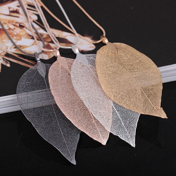 10pcs/lots fashion jewelry maxi necklace rose gold color chain real leaf charm design pendant necklaces & pendants women collier femme gift, Silver
10pcs/lots fashion jewelry maxi necklace rose gold color chain real leaf charm design pendant necklaces & pendants women collier femme gift, Silver