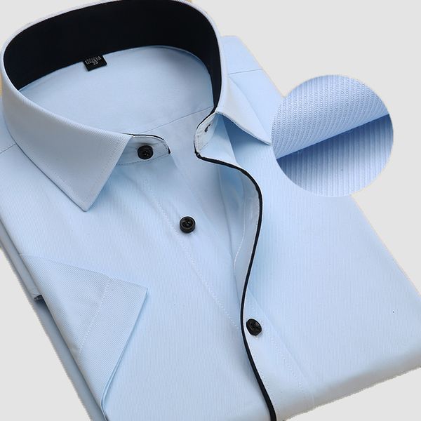 2017 summer gentleman short sleeve slim fit solid men dress shirts casual business male work, White;black
2017 summer gentleman short sleeve slim fit solid men dress shirts casual business male work, White;black