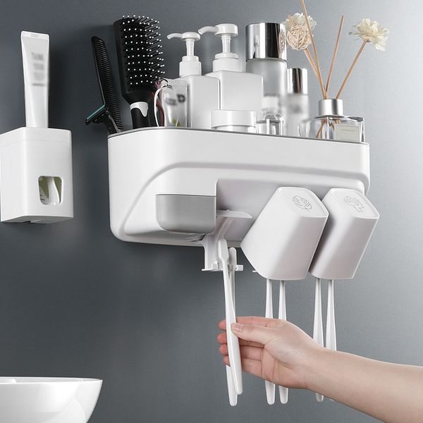 toothbrush holder with cups automatic toothpaste dispenser squeezer toothbrush holder organizer bathroom storage rack shelf
toothbrush holder with cups automatic toothpaste dispenser squeezer toothbrush holder organizer bathroom storage rack shelf