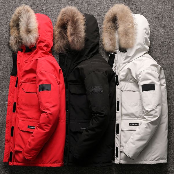 men hoodie cotton jacket detachable furry collar multi-pockets winter thicken warm overcoat, Black
men hoodie cotton jacket detachable furry collar multi-pockets winter thicken warm overcoat, Black