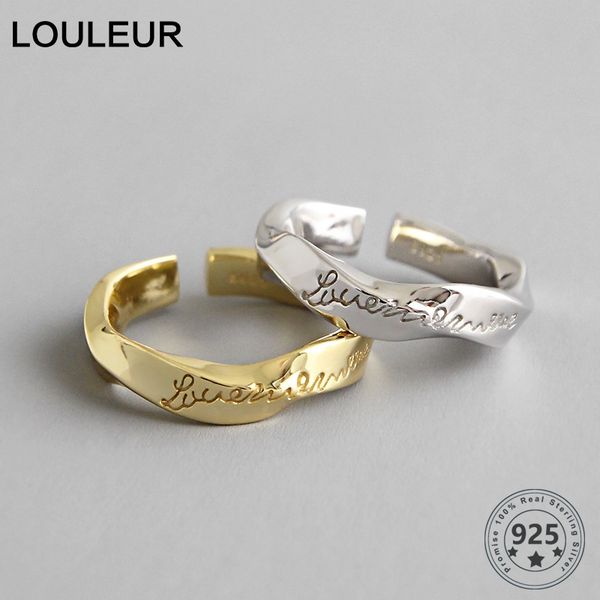 louleur 925 sterling silver letter rings creative romantic love me more elegant couple rings for women new fashion jewelry gift, Golden;silver
louleur 925 sterling silver letter rings creative romantic love me more elegant couple rings for women new fashion jewelry gift, Golden;silver