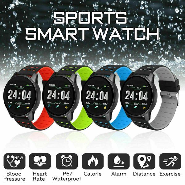 2019 Men Sport Smart Watch Heart Rate Blood Pressure Monitor For Ios Android Waterprooof Smart Band Women Fitness Wristband