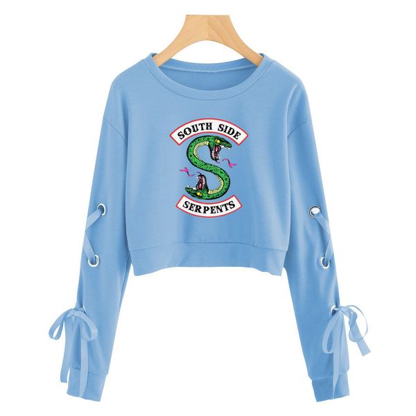 riverdale clothes south side serpent sleeve openwork bow-knot capless hoodies women cotton sweatshirt crop clothes, Black
riverdale clothes south side serpent sleeve openwork bow-knot capless hoodies women cotton sweatshirt crop clothes, Black