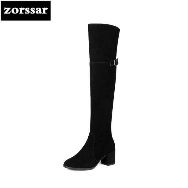 zorssar} 2019 new winter warm plush women snow boots fashion thigh high boots cow suede women over the knee high heels, Black
zorssar} 2019 new winter warm plush women snow boots fashion thigh high boots cow suede women over the knee high heels, Black