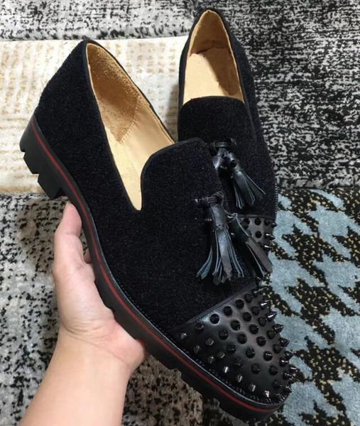 french party dress slip on bottom tire loafers shoes for man dandelion tassel sneaker shoes red bottom wedges luxury men's leisure flat, Black
french party dress slip on bottom tire loafers shoes for man dandelion tassel sneaker shoes red bottom wedges luxury men's leisure flat, Black