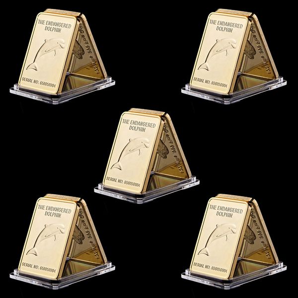 5pcs Australia Animal Gold Plated Dolphin Commemorative Coin Rare Endanger 1oz Bullion Bar Souvenir Decor Art Coin
5pcs Australia Animal Gold Plated Dolphin Commemorative Coin Rare Endanger 1oz Bullion Bar Souvenir Decor Art Coin