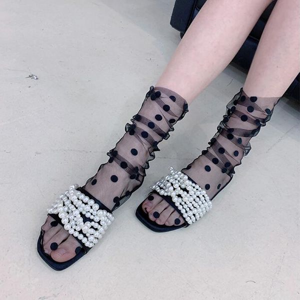 2019 tulle transparent dot socks women girls fashion breathable thin socks long soft funny female summer hosiery wz0045, Black;white
2019 tulle transparent dot socks women girls fashion breathable thin socks long soft funny female summer hosiery wz0045, Black;white
