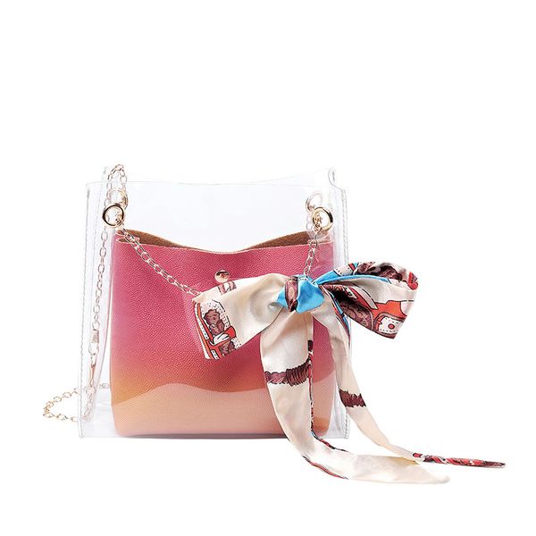 2019 summer fashion women's composite handbag pu & pvc transparent bag mobile phone change shoulder bag messenger silk scarf
2019 summer fashion women's composite handbag pu & pvc transparent bag mobile phone change shoulder bag messenger silk scarf