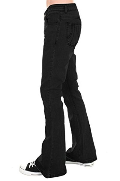run & mens 70s retro black stretch denim rock n roll bell bottom flares, Blue
run & mens 70s retro black stretch denim rock n roll bell bottom flares, Blue