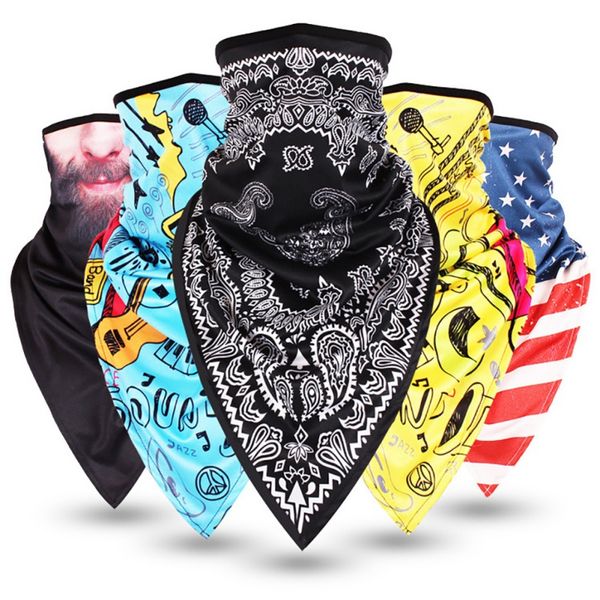 cycling accessories polyester print triangle face mask uv-protection quick dry windproof breathable for cycling hiking, Black
cycling accessories polyester print triangle face mask uv-protection quick dry windproof breathable for cycling hiking, Black