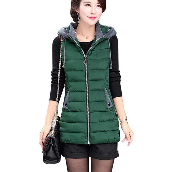 autumn winter vest women waistcoat sleeveless cotton jacket coat women hooded warm long vest colete feminino plus size 5xl c5723, Black;white
autumn winter vest women waistcoat sleeveless cotton jacket coat women hooded warm long vest colete feminino plus size 5xl c5723, Black;white