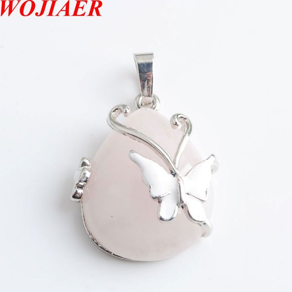 wojiaer water drop natural rose quartz stone pendant bead butterfly flower pendants & necklace for women jewellery dn8093, Silver
wojiaer water drop natural rose quartz stone pendant bead butterfly flower pendants & necklace for women jewellery dn8093, Silver