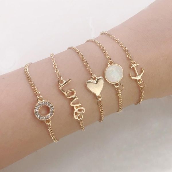 fashion charm bracelets bangle for women bohemian gold color love letter chain circular opal bracelets sets female jewelry gifts, Black
fashion charm bracelets bangle for women bohemian gold color love letter chain circular opal bracelets sets female jewelry gifts, Black