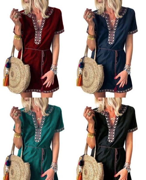 fashion womens ribbon dresses casual v neck national style floral print sashes dresses summer fashion womens clothing, Black;gray
fashion womens ribbon dresses casual v neck national style floral print sashes dresses summer fashion womens clothing, Black;gray