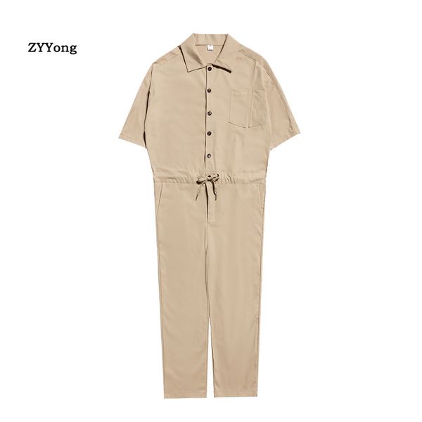 men new korean jumpsuit men rompers one piece overalls cotton mens pockets designer short sleeve casual fashion hip hop pants, Black
men new korean jumpsuit men rompers one piece overalls cotton mens pockets designer short sleeve casual fashion hip hop pants, Black