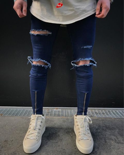 streetwear men's jeans vintage skinny destroyed ripped jeans 2019 new spring summer hip hop pencil men o8r2, Blue
streetwear men's jeans vintage skinny destroyed ripped jeans 2019 new spring summer hip hop pencil men o8r2, Blue