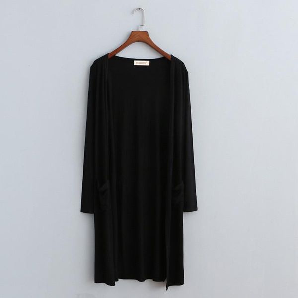 modal cardigan spring womens capes with pocket loose solid womens sunscreen shirt coat new arrival, Black
modal cardigan spring womens capes with pocket loose solid womens sunscreen shirt coat new arrival, Black
