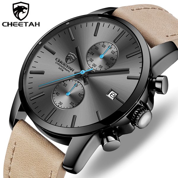 cheetah men's chronograph quartz watch men fashion sport wristwatches leather waterproof analog male clock, Slivery;brown
cheetah men's chronograph quartz watch men fashion sport wristwatches leather waterproof analog male clock, Slivery;brown