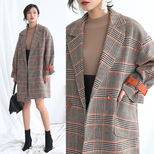 korea suit-dress autumn and winter new pattern easy restore ancient ways check long fund long sleeve loose, Black
korea suit-dress autumn and winter new pattern easy restore ancient ways check long fund long sleeve loose, Black
