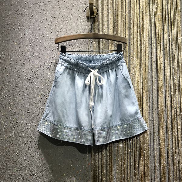 2020 spring summer new shorts diamond wide legs pants women's loose waist light blue short jeans female leisure denim shorts
2020 spring summer new shorts diamond wide legs pants women's loose waist light blue short jeans female leisure denim shorts