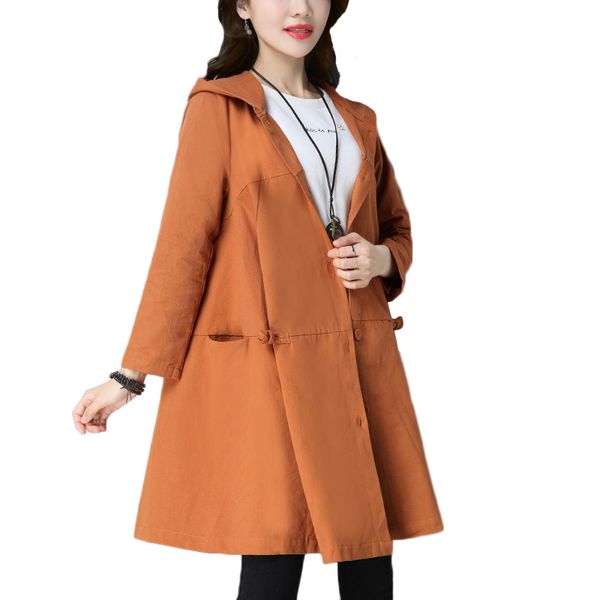 spring long trench coat for women 2018 autumn new loose womens windbreakers female hooded coats women's large size trench coats, Tan;black
spring long trench coat for women 2018 autumn new loose womens windbreakers female hooded coats women's large size trench coats, Tan;black