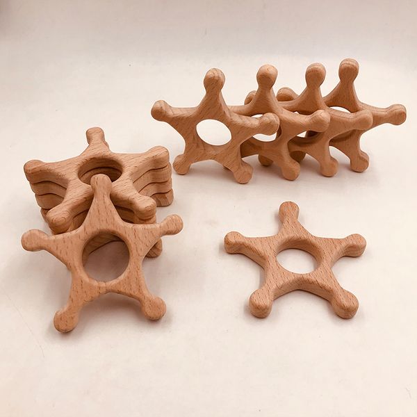 10pcs beech wood pentagram teether diy nursing accessories teether beads baby preschool education toys
10pcs beech wood pentagram teether diy nursing accessories teether beads baby preschool education toys