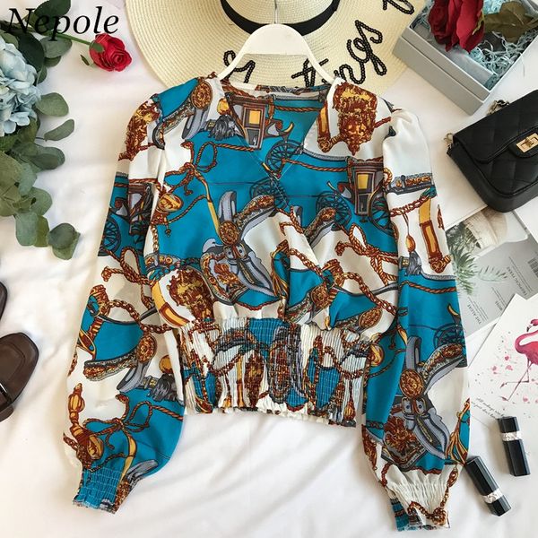 neploe modis painting print vintage shirt slim elastic waist blouse 2019 summer v-neck puff sleeves elegant women blusa 69943, White
neploe modis painting print vintage shirt slim elastic waist blouse 2019 summer v-neck puff sleeves elegant women blusa 69943, White