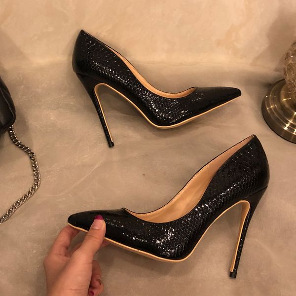 women lady woman 2019sss patent leather python poined toes wedding heels stiletto high heels shoes pumps boots 12cm 10cm, Black
women lady woman 2019sss patent leather python poined toes wedding heels stiletto high heels shoes pumps boots 12cm 10cm, Black