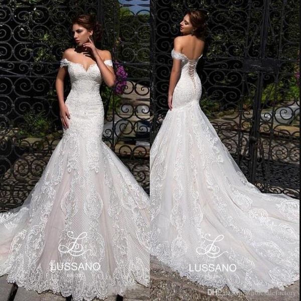 off the shoulder full lace mermaid wedding dresses 2020 tulle applique sweep train plus size wedding bridal gowns with lace up back bm0843, White
off the shoulder full lace mermaid wedding dresses 2020 tulle applique sweep train plus size wedding bridal gowns with lace up back bm0843, White