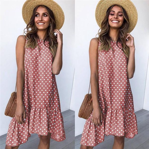 women's asymmetrical casual dresses 2019 summer sleeveless boho beach dress casual loose dot ruffles a-line dress vestiods, Black;gray
women's asymmetrical casual dresses 2019 summer sleeveless boho beach dress casual loose dot ruffles a-line dress vestiods, Black;gray