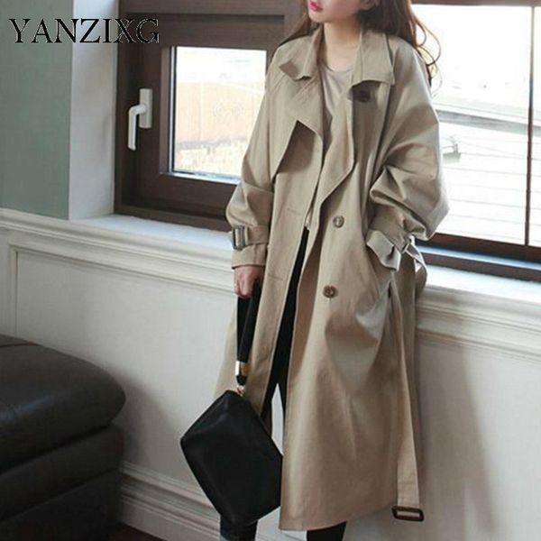 new spring autumn korea style full sleeve double breasted turn-down collar button with sashes women loose coat s284, Tan;black
new spring autumn korea style full sleeve double breasted turn-down collar button with sashes women loose coat s284, Tan;black