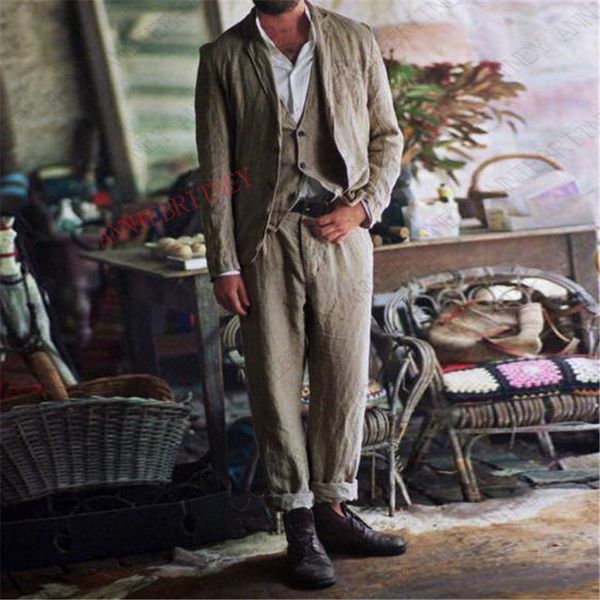 2020 classic summer men suit 3 pieces grey linen beach mens suits for wedding casual men blazer groom tuxedo jacket vest pants, White;black
2020 classic summer men suit 3 pieces grey linen beach mens suits for wedding casual men blazer groom tuxedo jacket vest pants, White;black