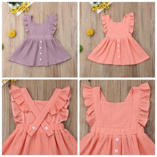 ins baby girls summer dress girl sleeveless halterneck dresses kids ruffle sling solid color dress fashion casual boutique clothes zyq286, Red;yellow
ins baby girls summer dress girl sleeveless halterneck dresses kids ruffle sling solid color dress fashion casual boutique clothes zyq286, Red;yellow