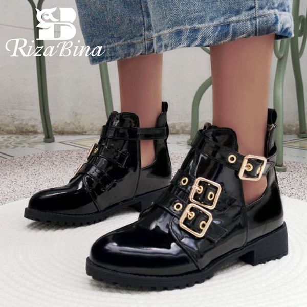 rizabina ankle boots women plus size 33-46 fall winter hollow out fashion metal buckle flats boots brand designer shoes women, Black
rizabina ankle boots women plus size 33-46 fall winter hollow out fashion metal buckle flats boots brand designer shoes women, Black