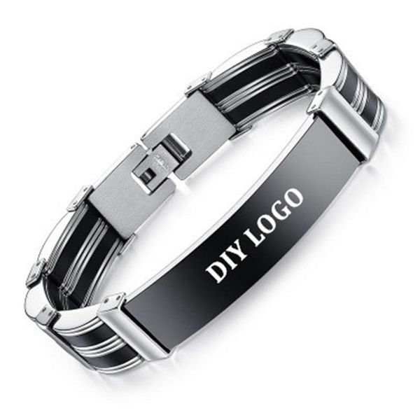 engrave name fashion and simple men's titanium steel with silicone bracelet personalized diy logo laser bracelets bangle jewelry, Golden;silver
engrave name fashion and simple men's titanium steel with silicone bracelet personalized diy logo laser bracelets bangle jewelry, Golden;silver