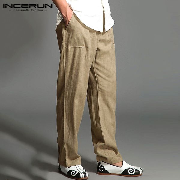 incerun vintage men casual pants solid color joggers pockets 2020 cotton loose straight trousers men streetwear retro pantalon, Black
incerun vintage men casual pants solid color joggers pockets 2020 cotton loose straight trousers men streetwear retro pantalon, Black