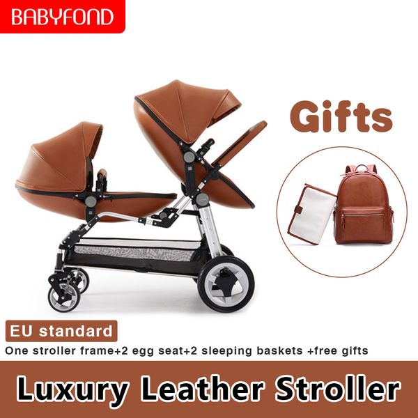 EU tax free ! high landscape PU prams twins Baby stroller lightweight folding can sit lying double baby stroller
EU tax free ! high landscape PU prams twins Baby stroller lightweight folding can sit lying double baby stroller