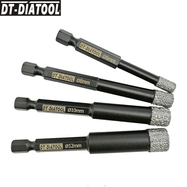 dt-diatool 4pcs/set 6/8/10/12 mm quick-fit shank dry drilling core bits fast-fit shank hole saw for granite & marble or stone
dt-diatool 4pcs/set 6/8/10/12 mm quick-fit shank dry drilling core bits fast-fit shank hole saw for granite & marble or stone