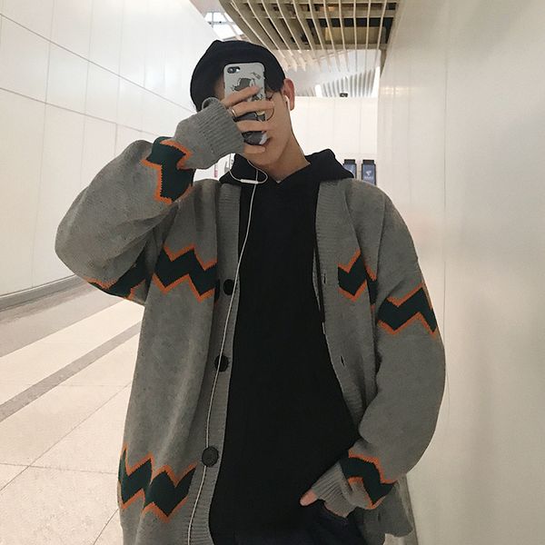 fashion casual men's sweater autumn new -2xl color matching v-neck loose shirt jacket three-color personality youth popular, White;black
fashion casual men's sweater autumn new -2xl color matching v-neck loose shirt jacket three-color personality youth popular, White;black