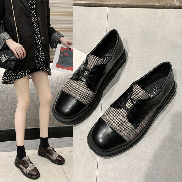 shoes on heels female footwear 2020 fashion women's all-match oxfords round toe casual sneaker dress modis cross new leather, Black
shoes on heels female footwear 2020 fashion women's all-match oxfords round toe casual sneaker dress modis cross new leather, Black