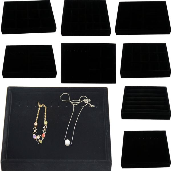 black velvet drawer jewlery organizer tray display necklace earrings showcase multifunction case, Pink;blue
black velvet drawer jewlery organizer tray display necklace earrings showcase multifunction case, Pink;blue