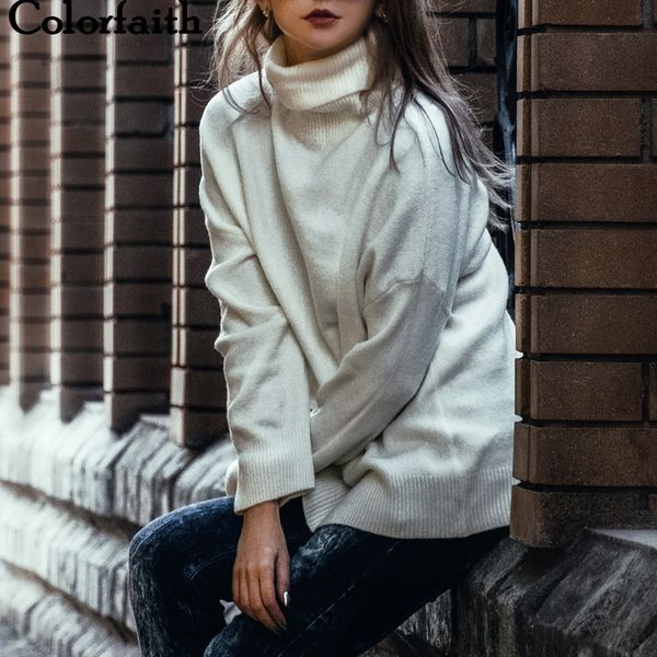 2019 colorfaith women pullover sweater knitting autumn winter casual solid turtleneck vintage ladies thick sw1027, White;black
2019 colorfaith women pullover sweater knitting autumn winter casual solid turtleneck vintage ladies thick sw1027, White;black